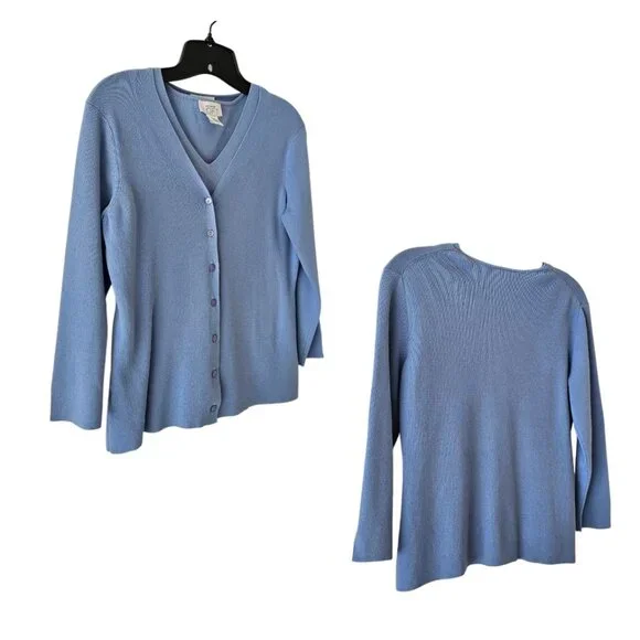 Ann Taylor Loft Cardigan & Sleeveless Top Set | Pre-Loved | XS | Bluish Gray - Picture 7 of 16